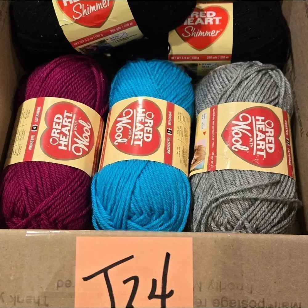 Red Heart Yarn Wool Bundle, TROPICAL NICKEL DHALIA